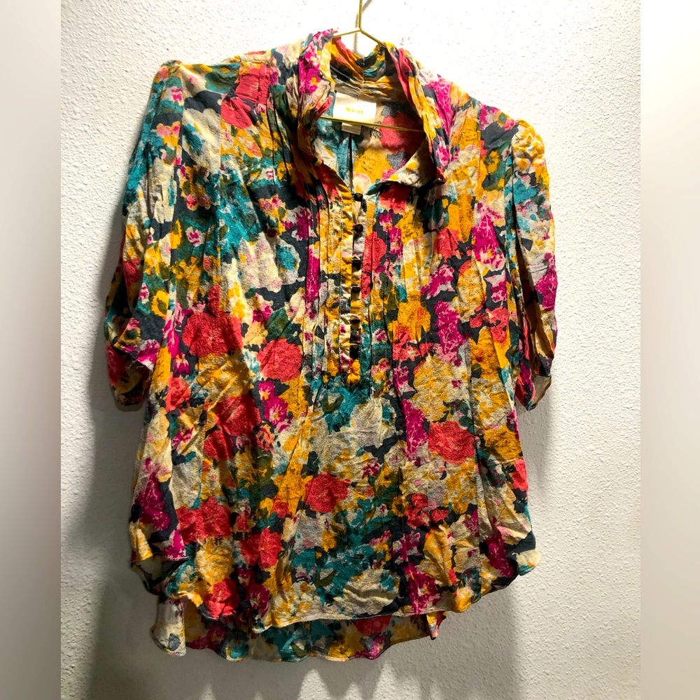 Anthropologie Maeve blouse floral